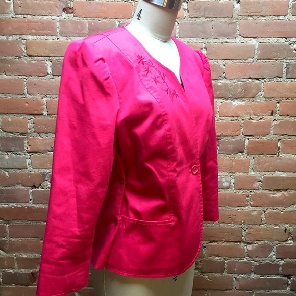 LAST CALL! OSCAR DE LA RENTA Pink Vintage Blazer - Picture 7 of 8